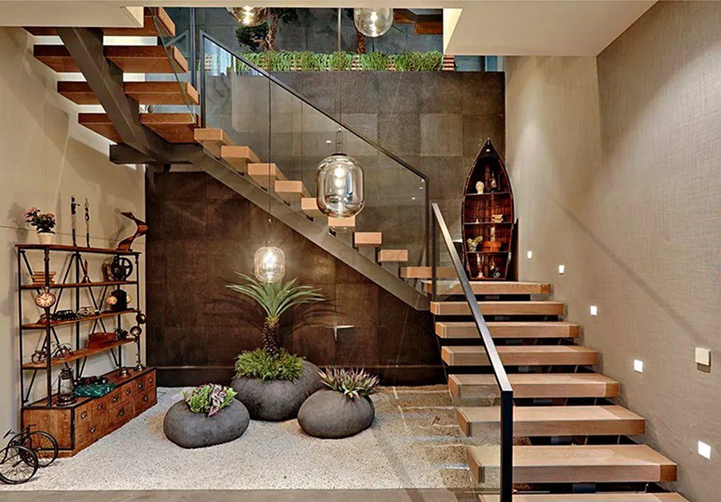 انواع پله چوبی