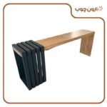نیمکت چوبی و فلزی مدرن کد 106